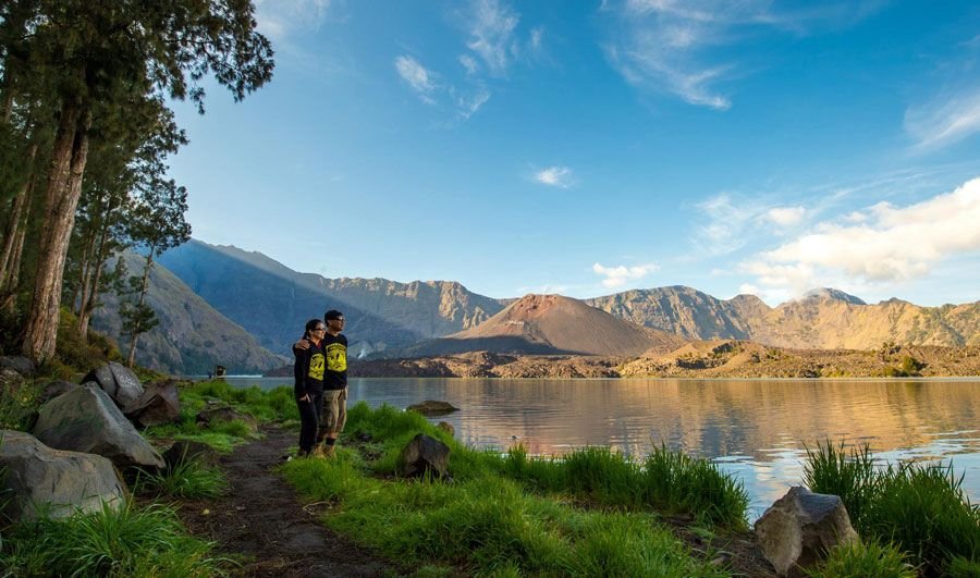 Rinjani crater lake