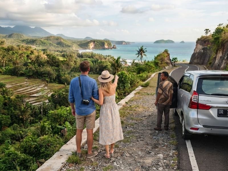 Lombok couples trip with driver
