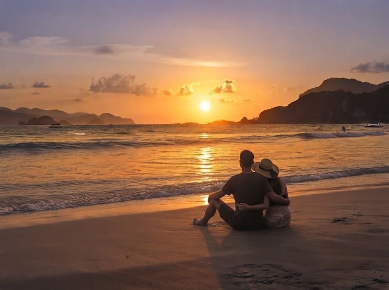 Gerupuk Beach sunset