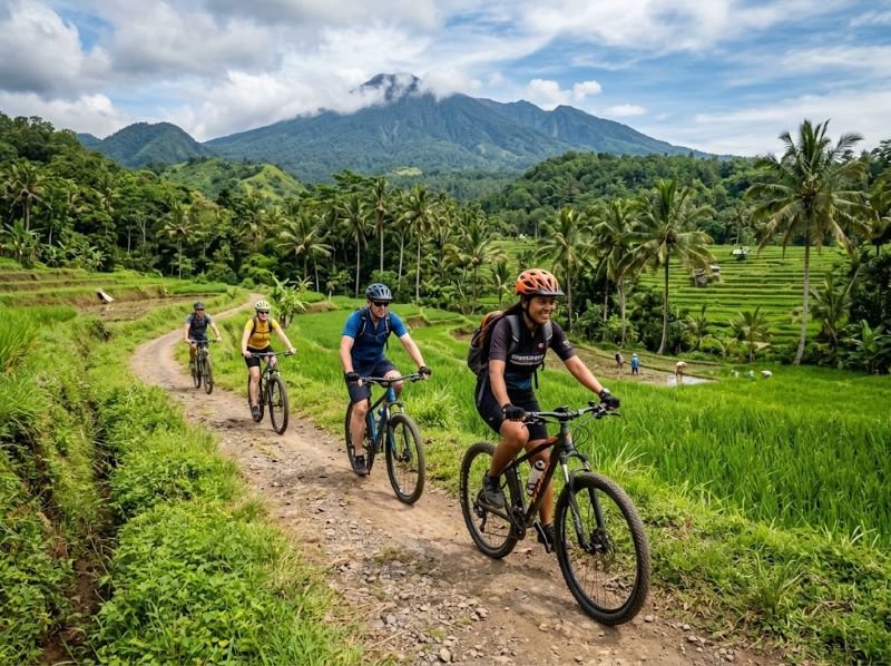 Lombok countryside biking  