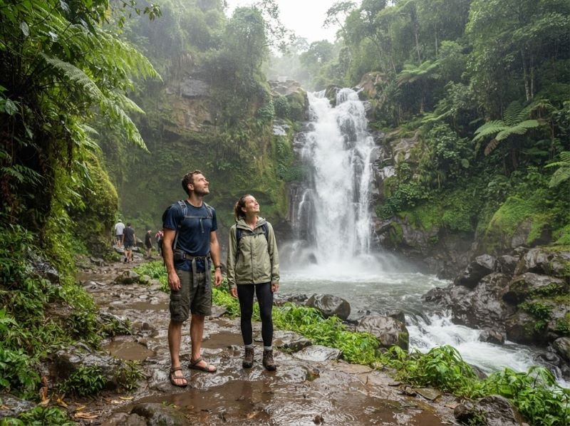 Traditional Lombok village after the rain