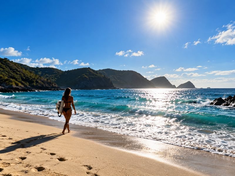 bright sunlight photography at Mawi Beach