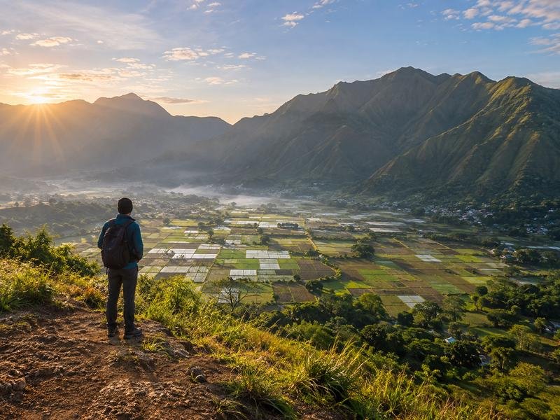 Bukit Selong photography spots above the Sembalun valley