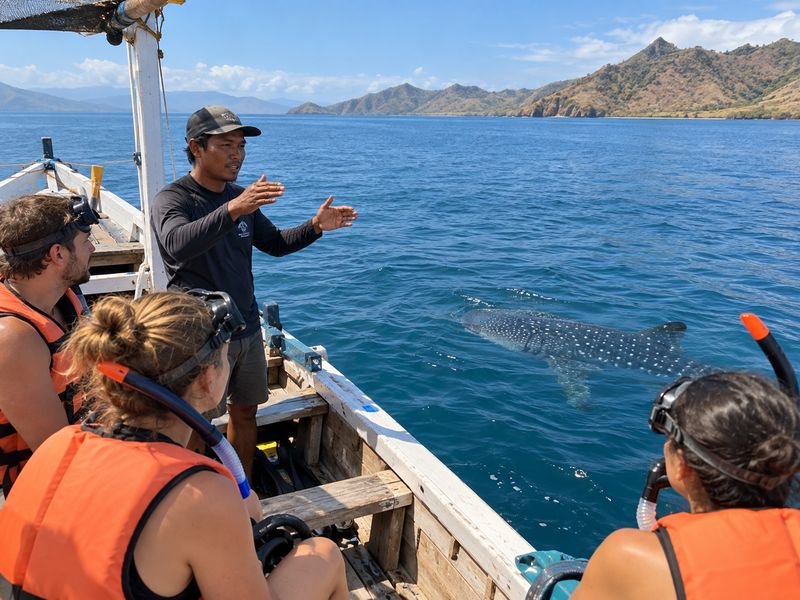 Responsible whale shark trip in Saleh Bay Sumbawa