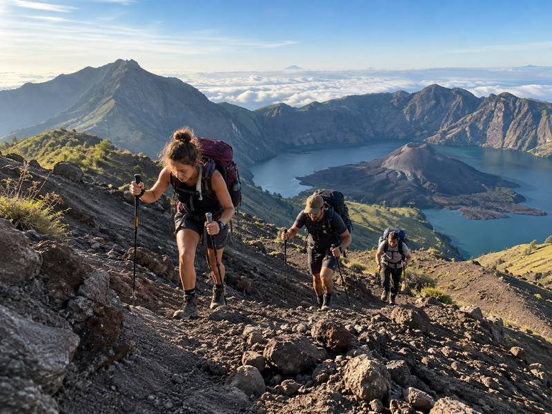 Rinjani 3 day trek difficulty