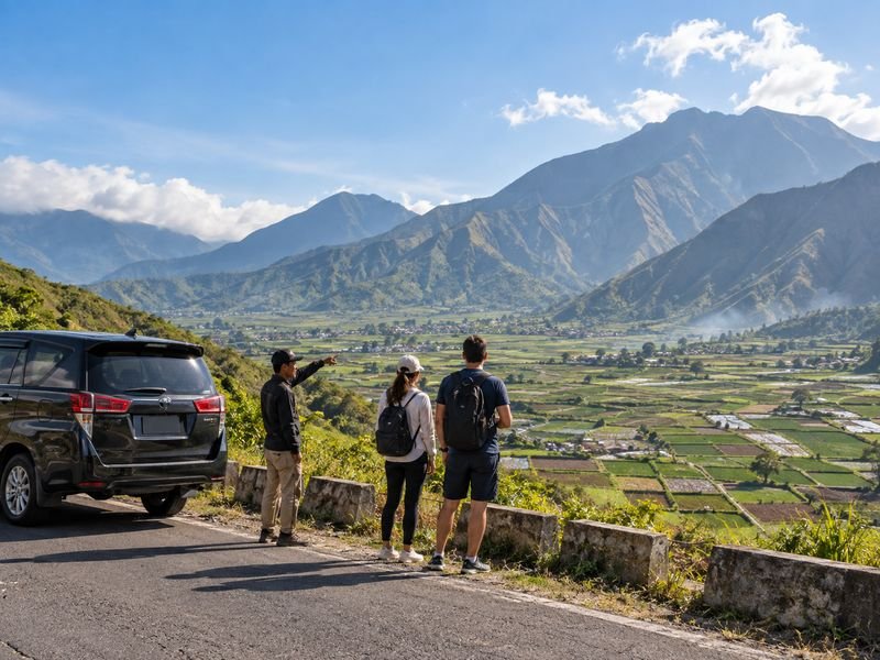 Sembalun valley views during a private Lombok day tour